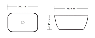 Раковина накладная Ceruttispa CR8217MMB 50см чёрный мрамор матовый